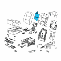 OEM 2017 Cadillac Escalade ESV Seat Back Heater Diagram - 23223775