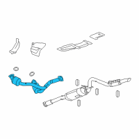 OEM 2010 Chevrolet Silverado 2500 HD Converter & Pipe Diagram - 20963621