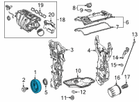 OEM 2020 Toyota Highlander Pulley Diagram - 13470-25020