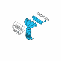 OEM 2005 Kia Spectra5 Exhaust Manifold Wcatalytic Converter Diagram - 2851023810