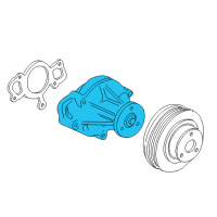 OEM 2004 Lincoln LS Water Pump Assembly Diagram - 2W9Z-8501-BB