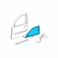 OEM 2003 Cadillac DeVille Window Molding Diagram - 22798072