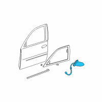 OEM 2002 Cadillac DeVille Mirror Assembly Diagram - 25664799