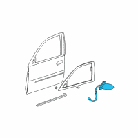 OEM 2005 Cadillac DeVille Mirror Assembly Diagram - 10381042