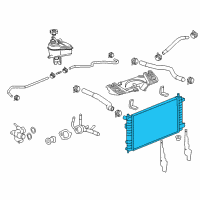 OEM 2012 Chevrolet Impala Radiator Diagram - 22809024