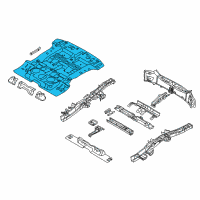 OEM Kia Sorento Panel Assembly-Rear Floor Diagram - 655211U100