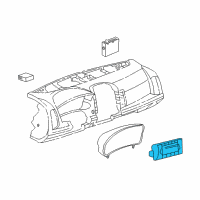 OEM 2003 Cadillac CTS Heater & Air Conditioner Control Assembly (Dark Gray Metallic) Diagram - 25751076