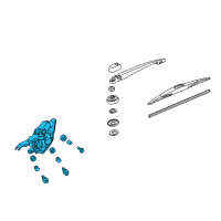 OEM 2012 Honda Insight Motor, Rear Windshield Wiper Diagram - 76710-TM8-A01