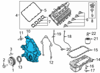 OEM 2019 Jeep Grand Cherokee Cover-Timing Case Diagram - 68165888AE