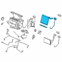 OEM Honda Set, Evaporator Core Diagram - 80211-T3V-A71