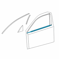 OEM 2015 Lexus CT200h Moulding Assy, Front Door Belt Diagram - 75720-76010