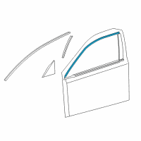 OEM 2016 Lexus CT200h MOULDING, Front Door Window Diagram - 75753-76010