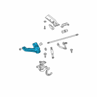 OEM 1999 Chevrolet K1500 Front Lower Control Arm Assembly Diagram - 15006608