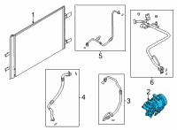 OEM Nissan Rogue Compressor Assy-Cooler Diagram - 92600-6RA0B