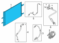 OEM 2021 Nissan Rogue Condenser & Liquid Tank Assy Diagram - 92100-6RA0A