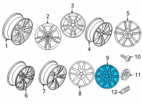 OEM 2021 BMW M440i xDrive DISC WHEEL LIGHT ALLOY JET B Diagram - 36-10-8-093-837