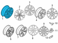 OEM 2022 BMW 330e Disk Wheel, Light Alloy, In Diagram - 36-11-6-883-522
