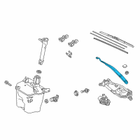 OEM 2015 Toyota Corolla Wiper Arm Diagram - 85221-02330