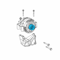 OEM 2007 Mercury Mariner Pulley Diagram - 1L2Z-10344-AB