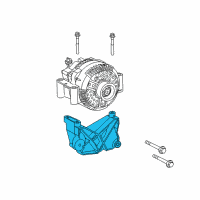 OEM 2009 Ford Mustang Alternator Mount Bracket Diagram - 1L5Z-10A313-BA