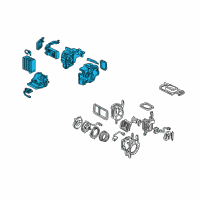 OEM 2000 Acura NSX Heater Assembly Diagram - 79100-SL0-A03