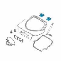 OEM 2006 Dodge Viper Liftgate Tailgate-Hinge Diagram - 5030118AB