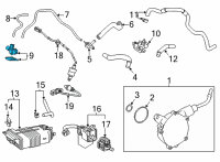 OEM 2018 Lexus RX350 Valve Assy, Vacuum Switching Diagram - 25860-31120