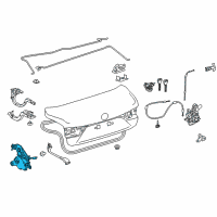 OEM 2018 Lexus LS500 Motor Assembly, Luggage Diagram - 85790-50030