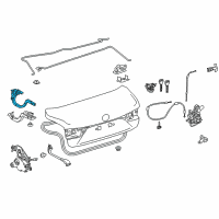 OEM 2019 Lexus LS500 Hinge Assembly, Luggage Diagram - 64510-50090