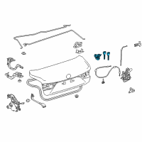 OEM Lexus LS500 Cylinder & Key Set Diagram - 69055-50190