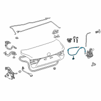 OEM 2020 Lexus LS500 Cable Sub-Assembly, Luggage Diagram - 64607-50040