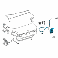 OEM 2018 Lexus LS500 Trunk Lock Actuator Motor Diagram - 64650-50060