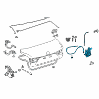 OEM 2021 Lexus LS500 Closer Assy, Luggage Diagram - 64650-50110