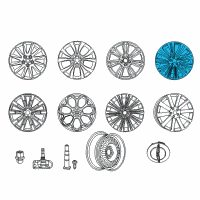 OEM 2013 Chrysler 300 Aluminum Wheel Diagram - 1TD73DX8AB