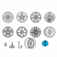 OEM Chrysler Pacifica Wheel Center Cap Diagram - 1LB74SZ7AB