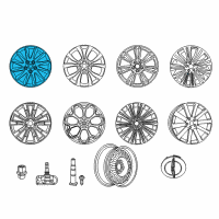 OEM 2012 Chrysler 300 Aluminum Wheel Diagram - 1SZ88DX8AD