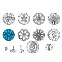 OEM 2015 Chrysler 300 Aluminum Wheel Diagram - 5PQ13AAAAB