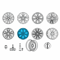 OEM 2017 Chrysler 300 Aluminum Wheel Diagram - 5PQ12NTSAB