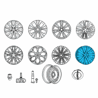 OEM 2014 Chrysler 300 Aluminum Wheel Diagram - 1PA56GSAAC