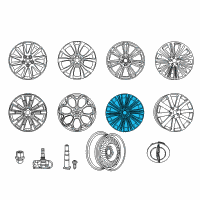 OEM 2012 Chrysler 300 Aluminum Wheel Diagram - 1LS67GSAAD