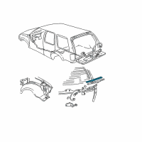 OEM 2005 Chevrolet Astro Wiper, Rear Window(Insert) Diagram - 22121329