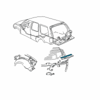 OEM 1999 GMC Jimmy Wiper, Rear Window(Insert) Diagram - 22121329