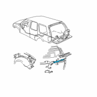 OEM GMC Jimmy Arm, Rear Window Wiper Diagram - 15043068