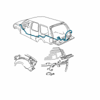 OEM 2002 Chevrolet Blazer Hose Asm, Rear Window Washer Pump Diagram - 88986897