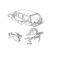 OEM 2000 Chevrolet Blazer Container, Windshield Washer & Rear Window Washer Solvent Diagram - 12362596