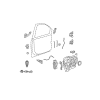 OEM Chrysler Link-Key Cylinder To Latch Diagram - 5020795AA