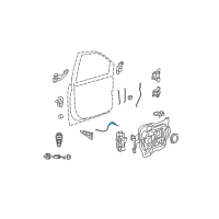OEM 2014 Chrysler Town & Country Cable-Inside Handle To Latch Diagram - 68071839AA