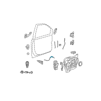 OEM 2017 Dodge Grand Caravan Cable-Inside Handle To Latch Diagram - 68071839AA