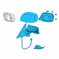 OEM Lexus GS450h Mirror Sub-Assy, Outer Rear View, RH Diagram - 87901-30240-C1