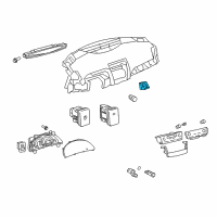 OEM Toyota Camry Hazard Switch Diagram - 84332-06100-B1